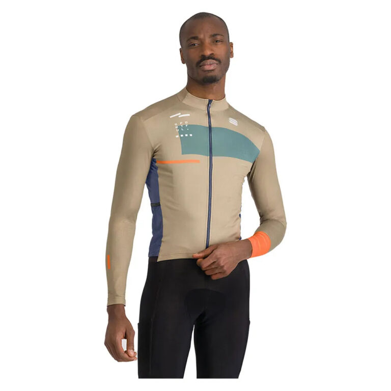 Sportful Breakout Supergiara Thermal Long Sleeve Jersey S Olive Green / Galaxy Blue / Orange - 2XL Olive Green / Galaxy Blue / Orange