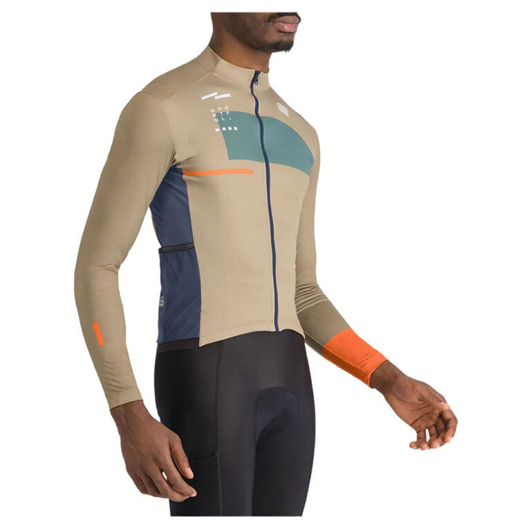 Sportful Breakout Supergiara Thermal Long Sleeve Jersey S Olive Green / Galaxy Blue / Orange - 2XL Olive Green / Galaxy Blue / Orange - Image 3