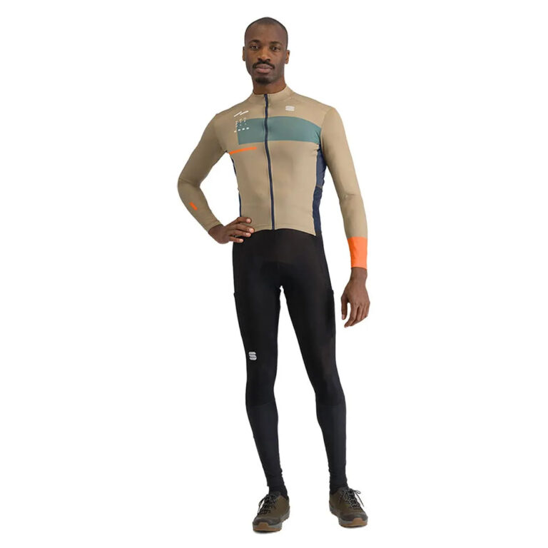 Sportful Breakout Supergiara Thermal Long Sleeve Jersey S Olive Green / Galaxy Blue / Orange - 2XL Olive Green / Galaxy Blue / Orange - Image 6