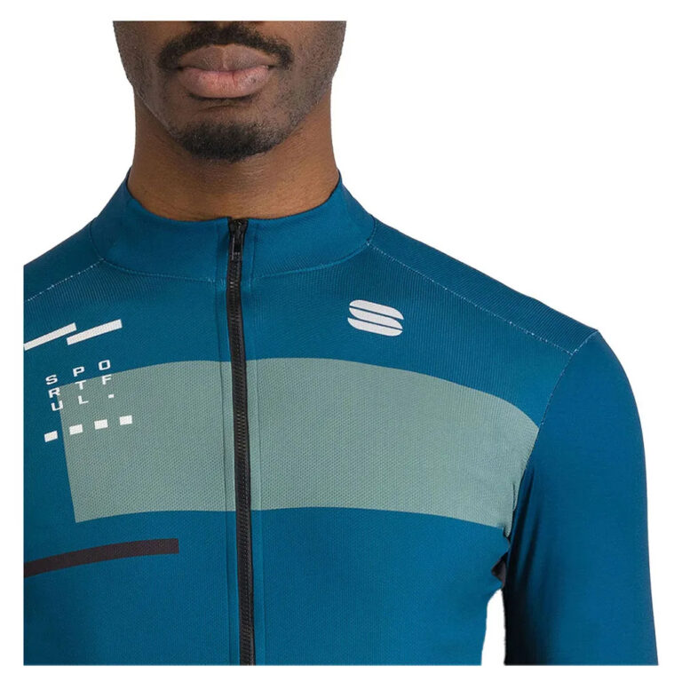 Sportful Breakout Supergiara Thermal Long Sleeve Jersey M Teal Blue / Black - Image 3