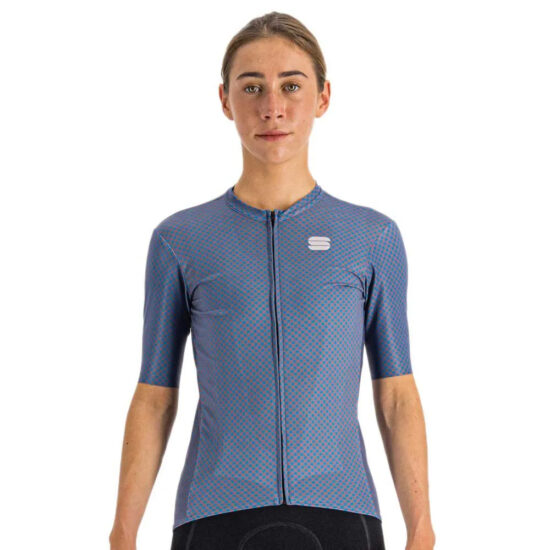 Sportful Checkmate Short Sleeve Jersey S Berry Blue / Mauve - XL Berry Blue / Mauve