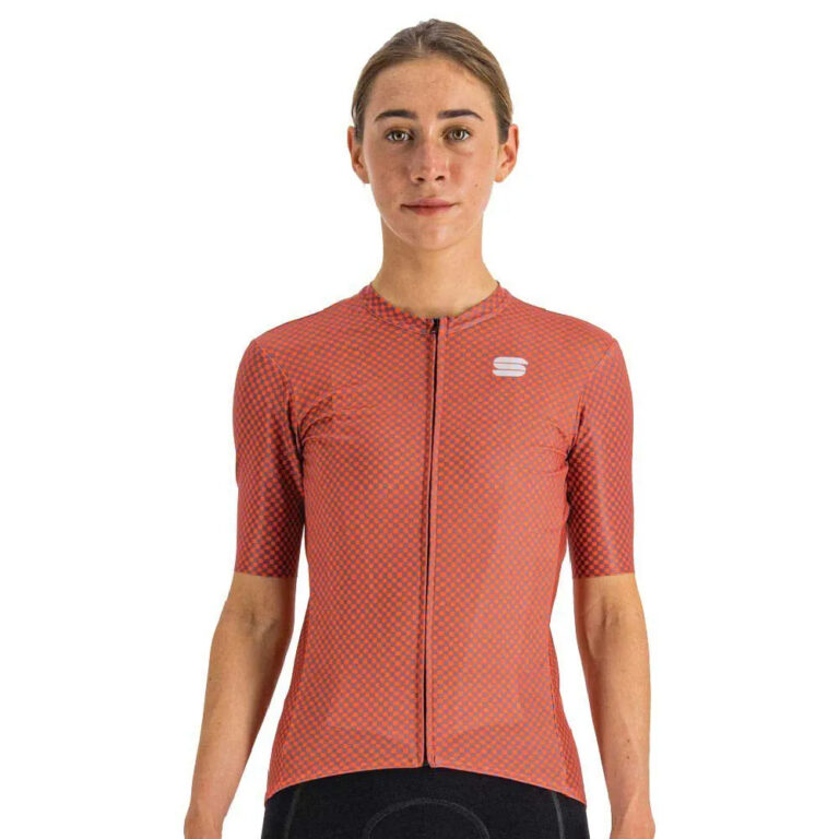 Sportful Checkmate Short Sleeve Jersey S Pompelmo / Mauve - XL Pompelmo / Mauve