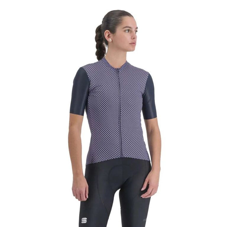 Sportful Checkmate Short Sleeve Jersey XS Galaxy Blue / Chalck Violet - XL Galaxy Blue / Chalck Violet