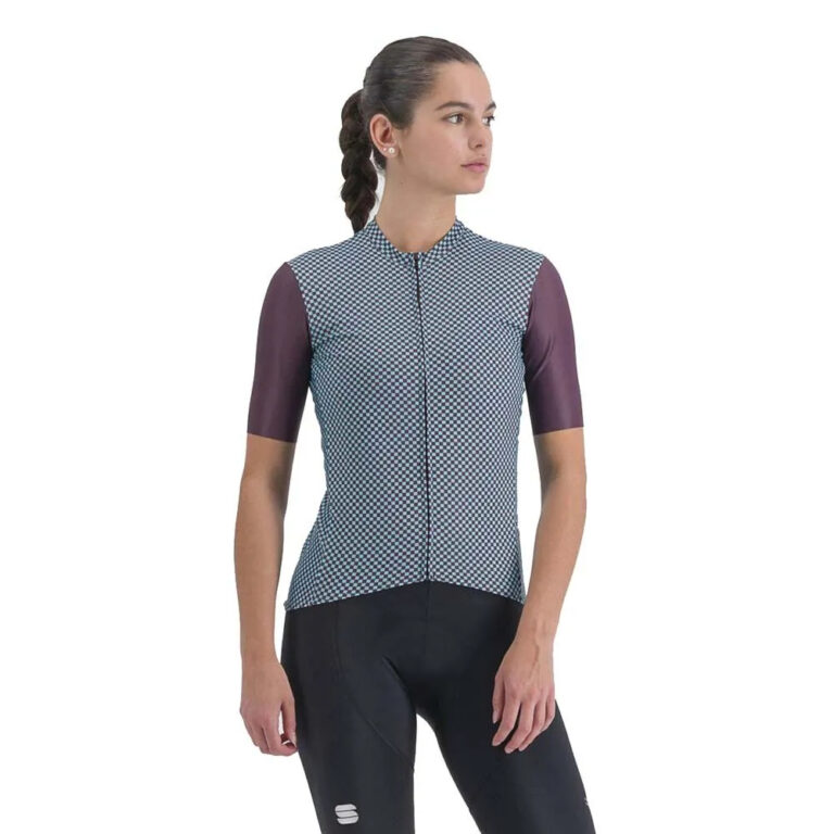 Sportful Checkmate Short Sleeve Jersey XS Huckleberry / Blue Radiance - 2XL Huckleberry / Blue Radiance