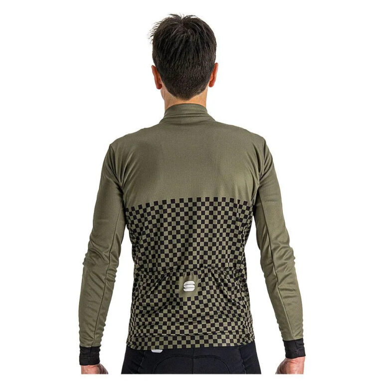 Sportful Checkmate Thermal Long Sleeve Jersey M Beetle Black - Image 2