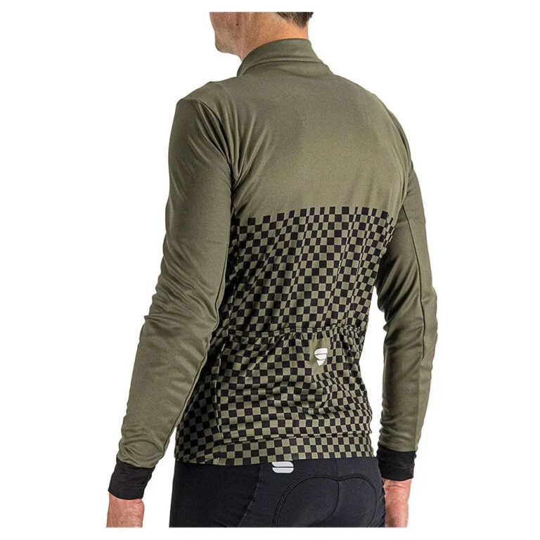 Sportful Checkmate Thermal Long Sleeve Jersey M Beetle Black - Image 3