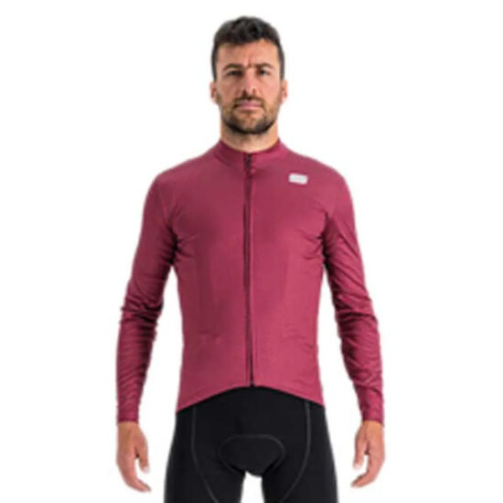 Sportful Checkmate Thermal Long Sleeve Jersey M Red / Orange