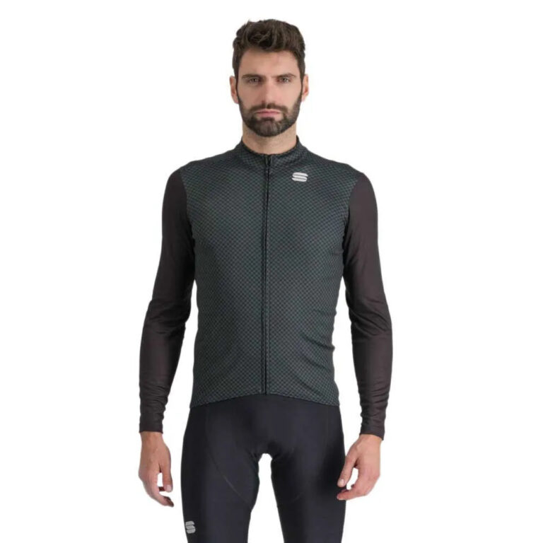 Sportful Checkmate Thermal Long Sleeve Jersey M Black Scarab