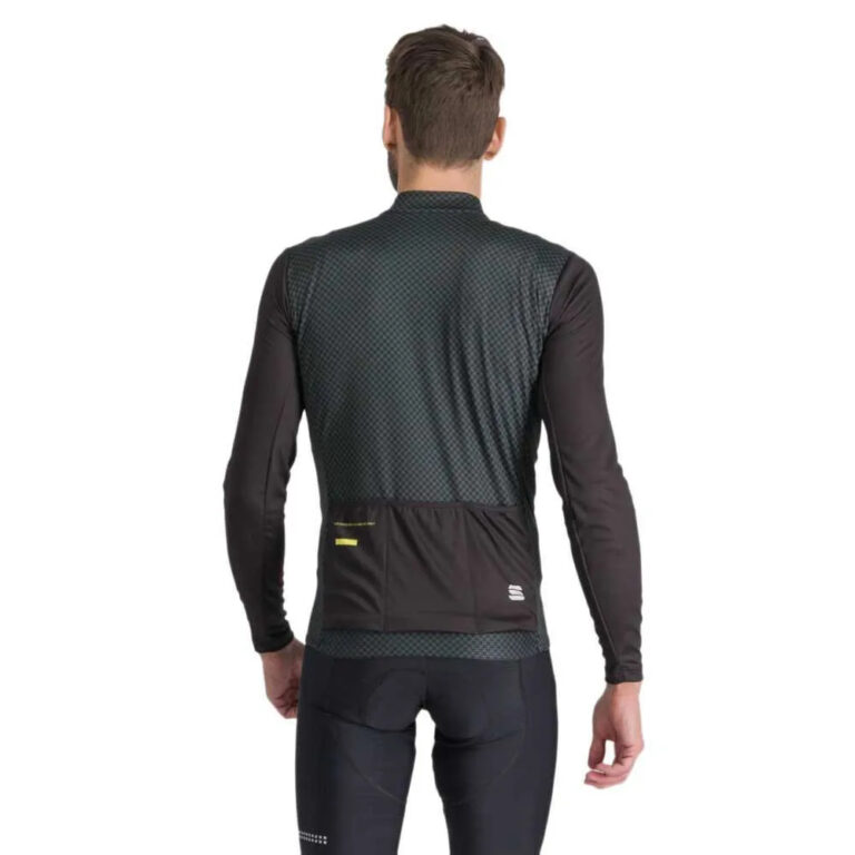 Sportful Checkmate Thermal Long Sleeve Jersey M Black Scarab - Image 2