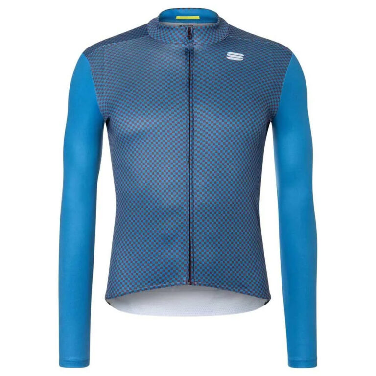 Sportful Checkmate Thermal Long Sleeve Jersey M Blue Denim Huckleberry