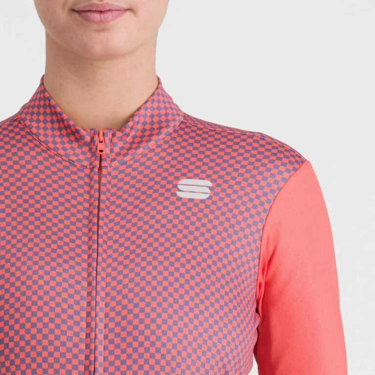 Sportful Checkmate Thermal Long Sleeve Jersey S Pompelmo Mulled Grape - L Pompelmo Mulled Grape - Image 4