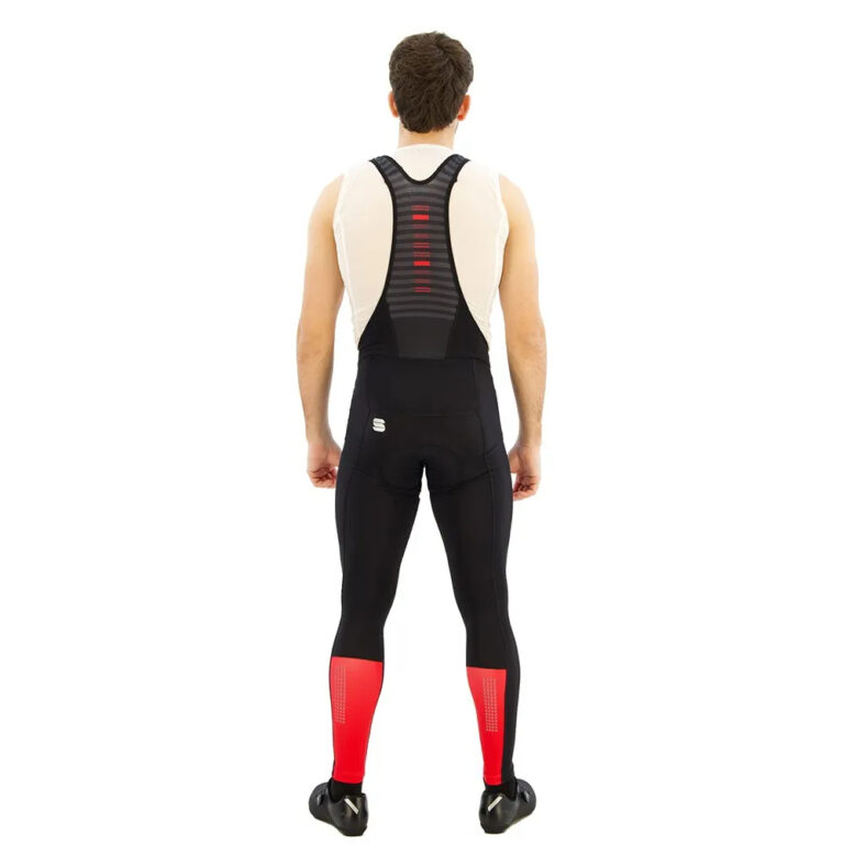 Sportful Classic Bib Tights S Black Tango Red - 2XL Black Tango Red - Image 2