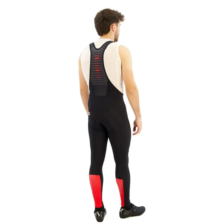 Sportful Classic Bib Tights S Black Tango Red - 2XL Black Tango Red - Image 4