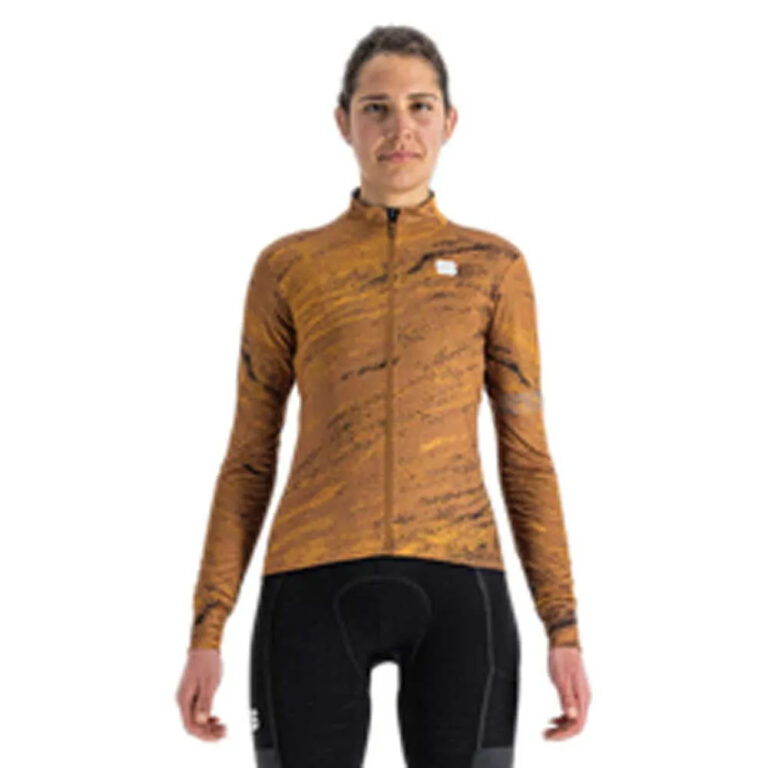 Sportful Cliff Supergiara Thermal Long Sleeve Jersey S Brown / Black - M Brown / Black