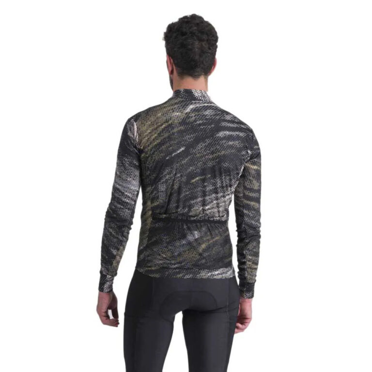 Sportful Cliff Supergiara Thermal Long Sleeve Jersey M Black Olive Green Cement - 2XL Black Olive Green Cement - Image 2