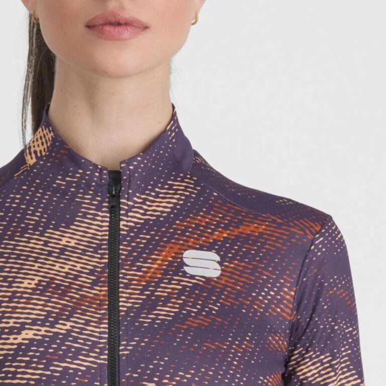 Sportful Cliff Supergiara Thermal Long Sleeve Jersey S Nightshade Cayenna Papaya - Image 4