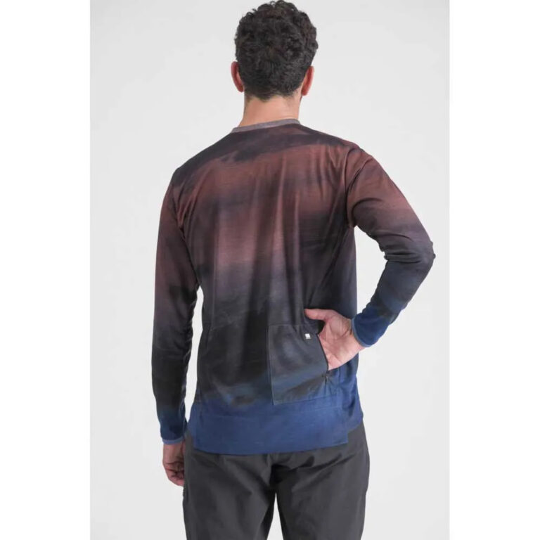 Sportful Flow Giara Long Sleeve T-shirt S Berry Blue / Cayenna Red - 3XL Berry Blue / Cayenna Red - Image 4