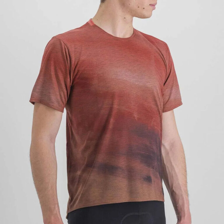 Sportful Flow Giara Short Sleeve T-shirt S Cayenna Red / Mud - 3XL Cayenna Red / Mud - Image 4