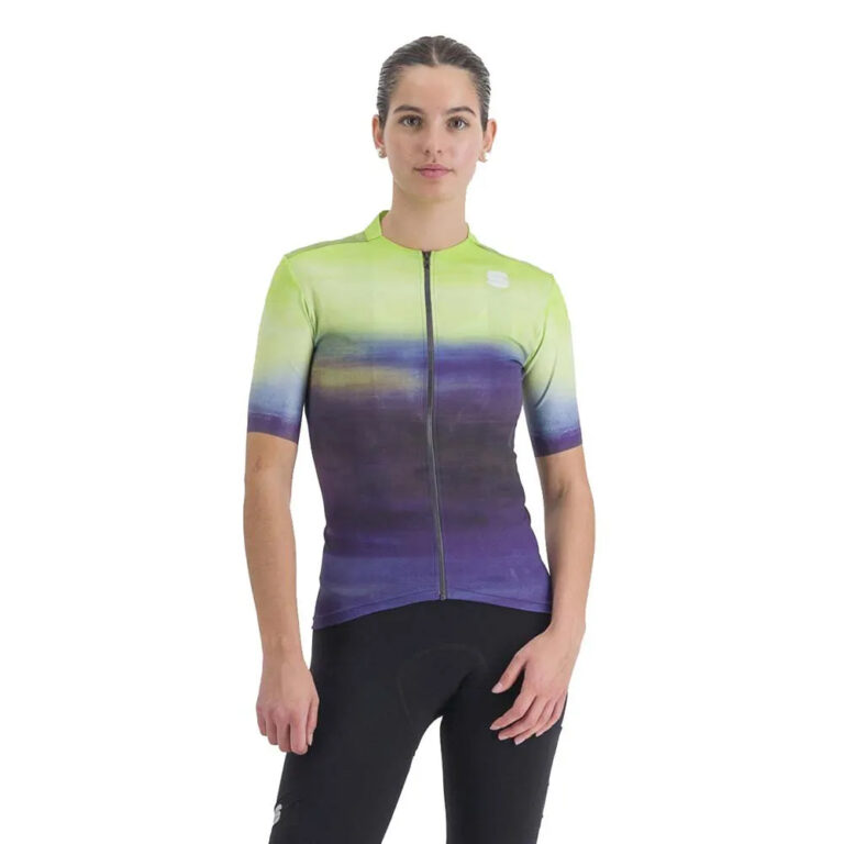 Sportful Flow Supergiara Short Sleeve Jersey XS Nightshade / Green - 2XL Nightshade / Green