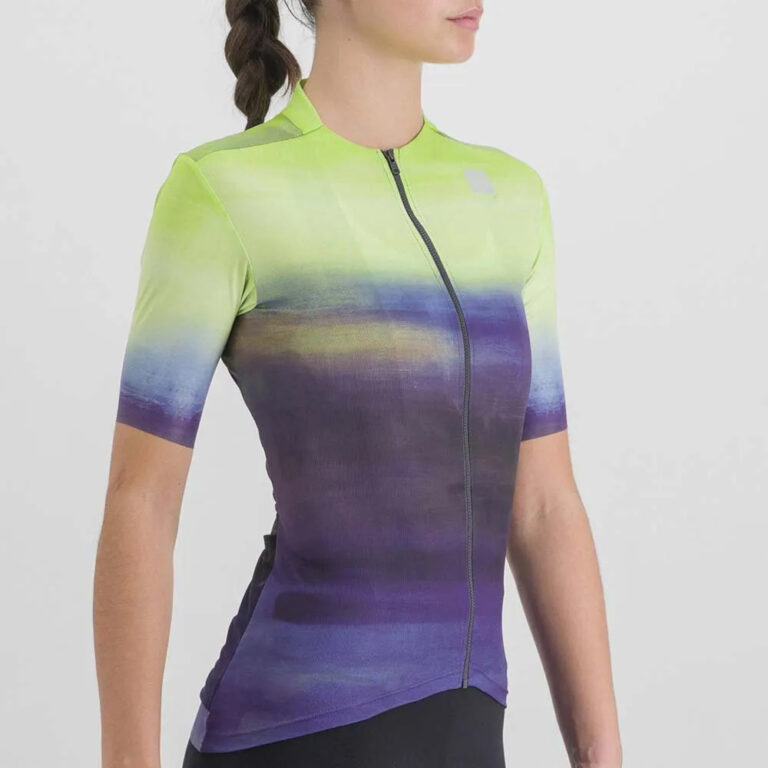 Sportful Flow Supergiara Short Sleeve Jersey XS Nightshade / Green - 2XL Nightshade / Green - Image 3