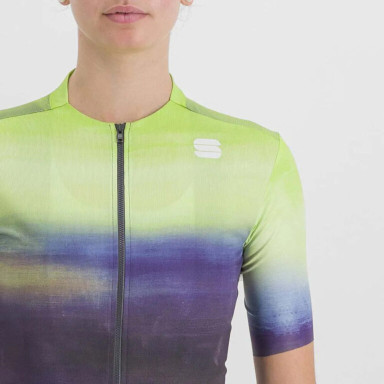 Sportful Flow Supergiara Short Sleeve Jersey XS Nightshade / Green - 2XL Nightshade / Green - Image 4