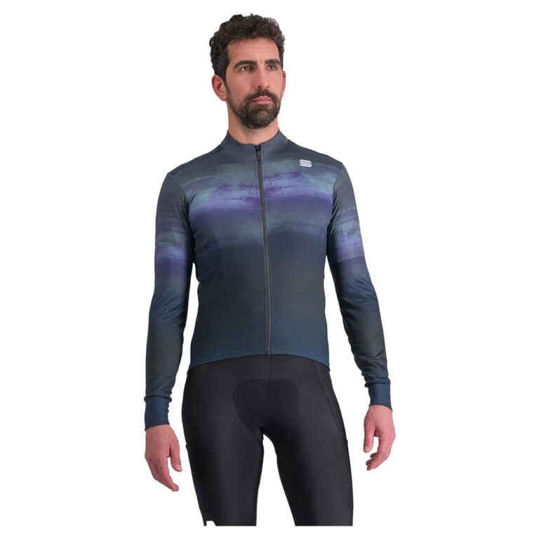 Sportful Flow Supergiara Thermal Long Sleeve Jersey M Galaxy Blue Black - XL Galaxy Blue Black