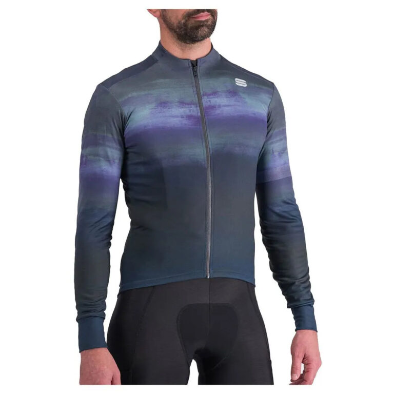 Sportful Flow Supergiara Thermal Long Sleeve Jersey M Galaxy Blue Black - XL Galaxy Blue Black - Image 3