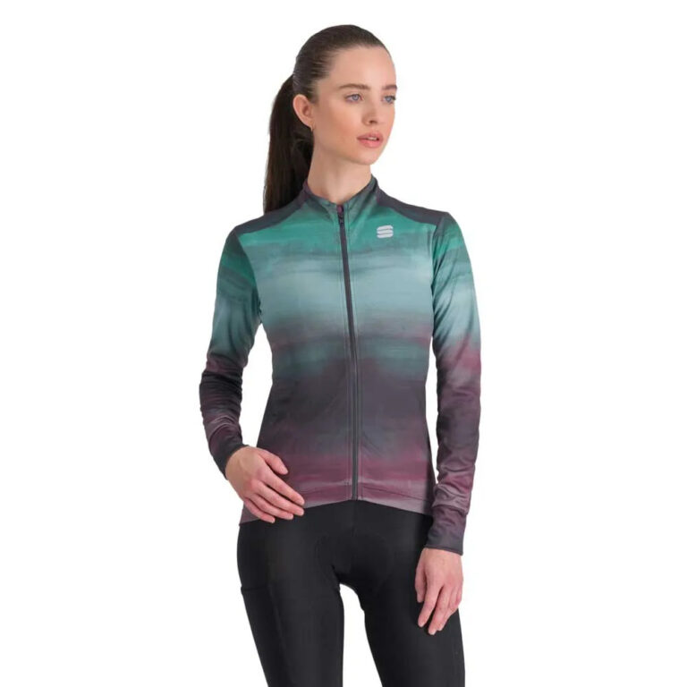 Sportful Flow Supergiara Thermal Long Sleeve Jersey S Huckleberry Shrub Green - L Huckleberry Shrub Green