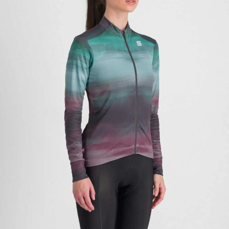 Sportful Flow Supergiara Thermal Long Sleeve Jersey S Huckleberry Shrub Green - L Huckleberry Shrub Green - Image 3