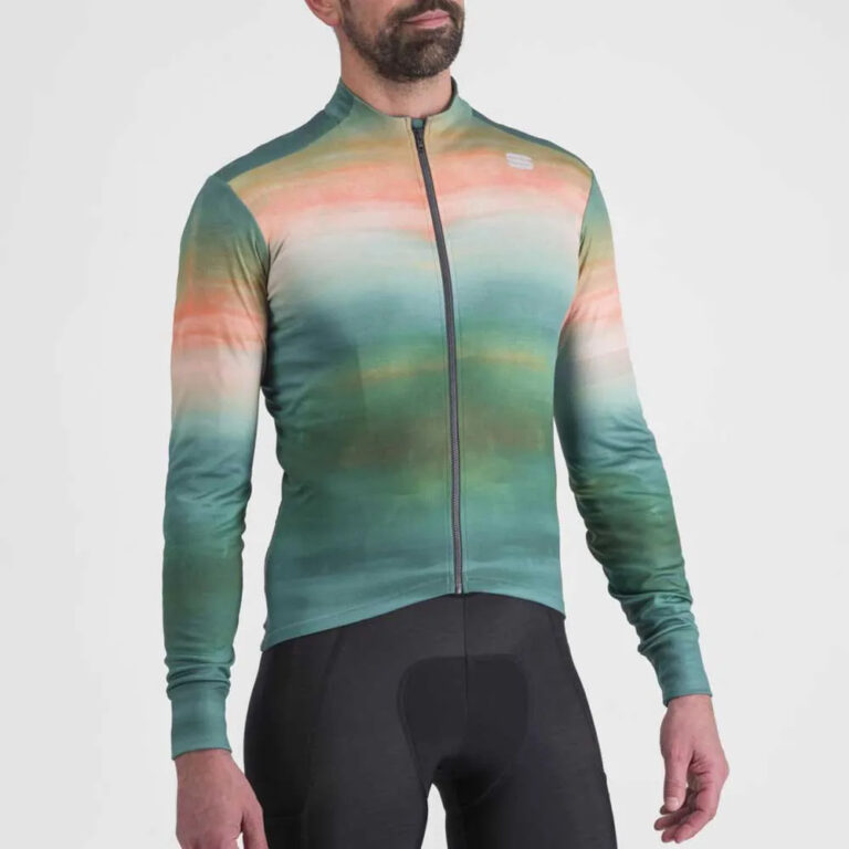 Sportful Flow Supergiara Thermal Long Sleeve Jersey M Shrub Green Corallo - XL Shrub Green Corallo - Image 3