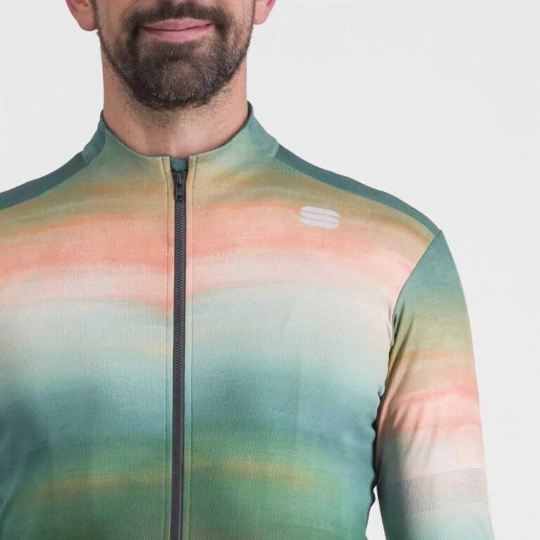 Sportful Flow Supergiara Thermal Long Sleeve Jersey M Shrub Green Corallo - XL Shrub Green Corallo - Image 4