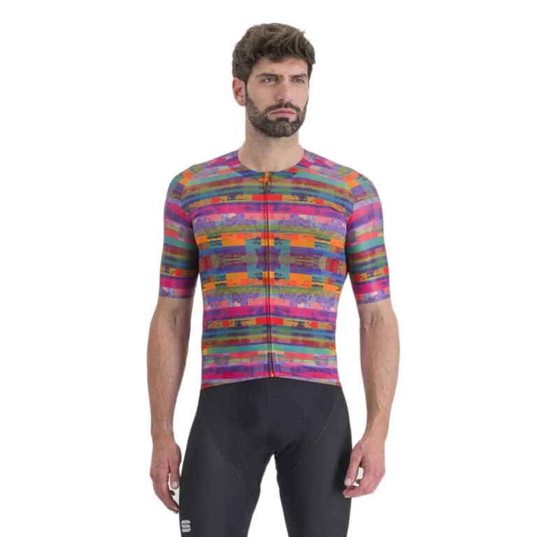 Sportful Glitch Short Sleeve Jersey M Multicolor Pink - 2XL Multicolor Pink