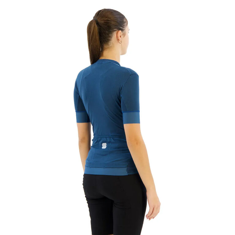 Sportful Monocrom Short Sleeve Jersey XS Blue Sea - XL Blue Sea - Image 4