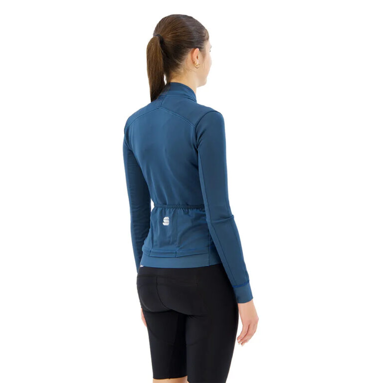 Sportful Monocrom Thermal Long Sleeve Jersey XS Blue Sea - 2XL Blue Sea - Image 4