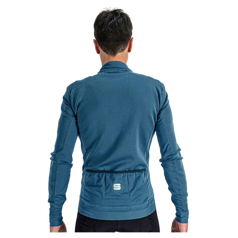 Sportful Monocrome Thermal Long Sleeve Jersey M Blue Sea - Image 2