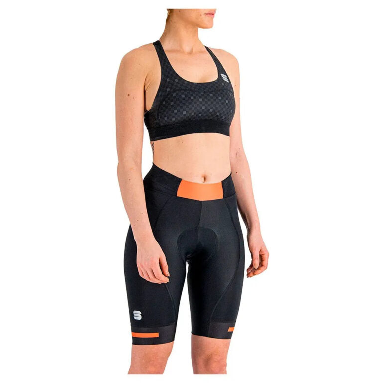 Sportful Neo Shorts XS Black / Pompelmo - S Black / Pompelmo - Image 3