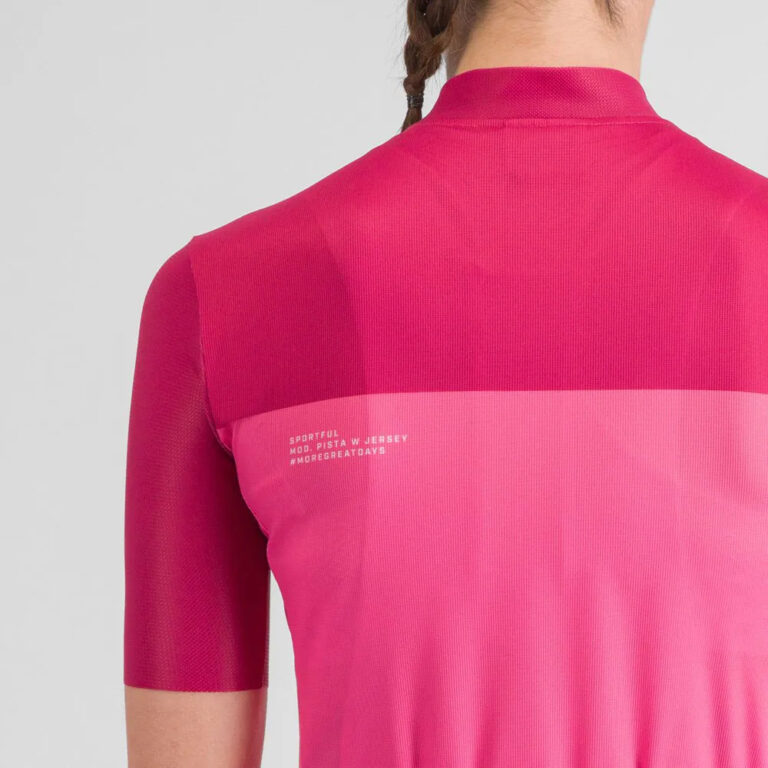 Sportful Pista Short Sleeve Jersey XS Carmine / Rose Cyclamen - XL Carmine / Rose Cyclamen - Image 3