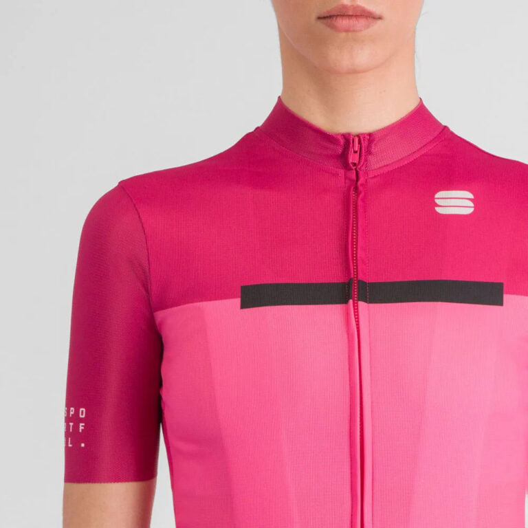 Sportful Pista Short Sleeve Jersey XS Carmine / Rose Cyclamen - XL Carmine / Rose Cyclamen - Image 4