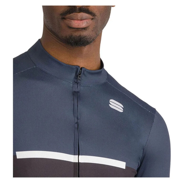 Sportful Pista Thermal Long Sleeve Jersey M Black / Blue / White - Image 3