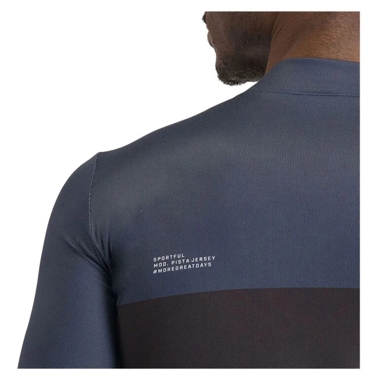 Sportful Pista Thermal Long Sleeve Jersey M Black / Blue / White - Image 4