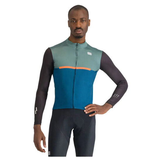 Sportful Pista Thermal Long Sleeve Jersey M Blue / Green / Black / Orange