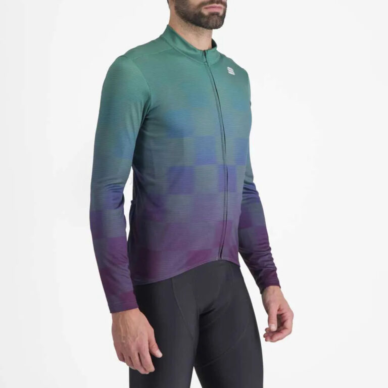 Sportful Rocket Thermal Long Sleeve Jersey L Shrub Green Nightshade - Image 3