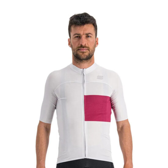 Sportful Snap Short Sleeve Jersey L Ash Grey / Cyclamen - 2XL Ash Grey / Cyclamen