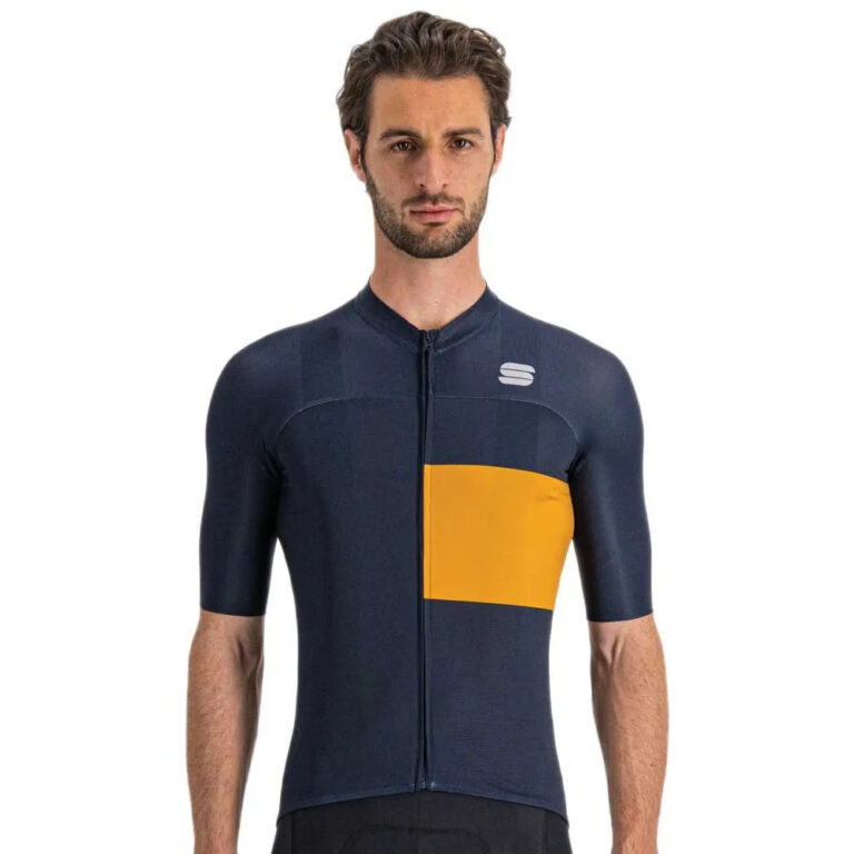 Sportful Snap Short Sleeve Jersey L Galaxy Blue / Golden Oak - 2XL Galaxy Blue / Golden Oak