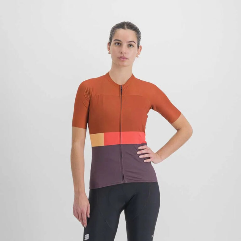 Sportful Snap Short Sleeve Jersey XS Huckleberry / Cayenna Red - XL Huckleberry / Cayenna Red - Image 3