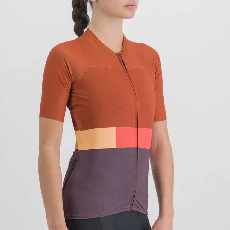 Sportful Snap Short Sleeve Jersey XS Huckleberry / Cayenna Red - XL Huckleberry / Cayenna Red - Image 4