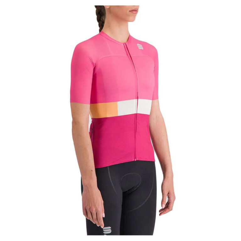 Sportful Snap Short Sleeve Jersey L Carmine / Rose Cyclamen