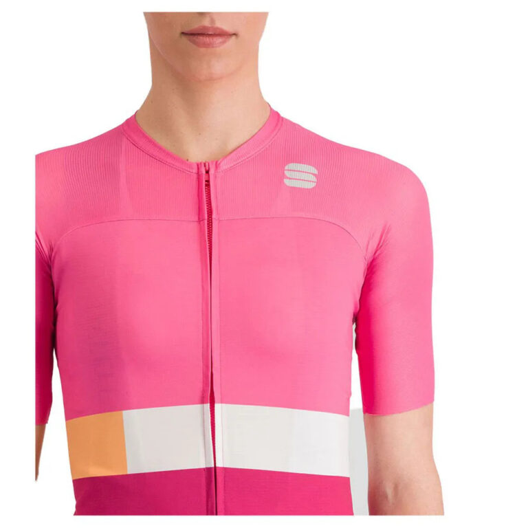 Sportful Snap Short Sleeve Jersey L Carmine / Rose Cyclamen - Image 2