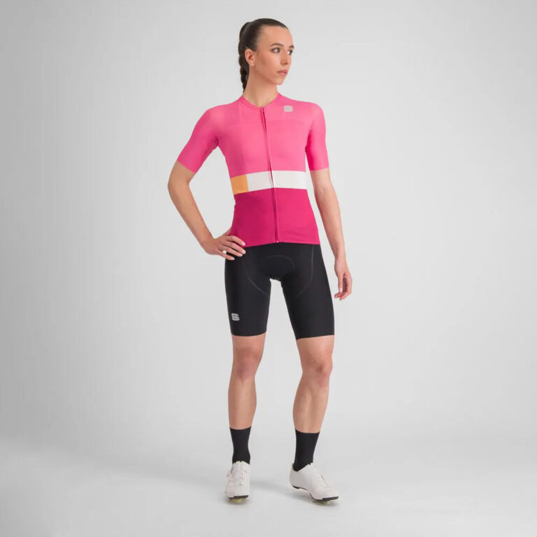 Sportful Snap Short Sleeve Jersey L Carmine / Rose Cyclamen - Image 4