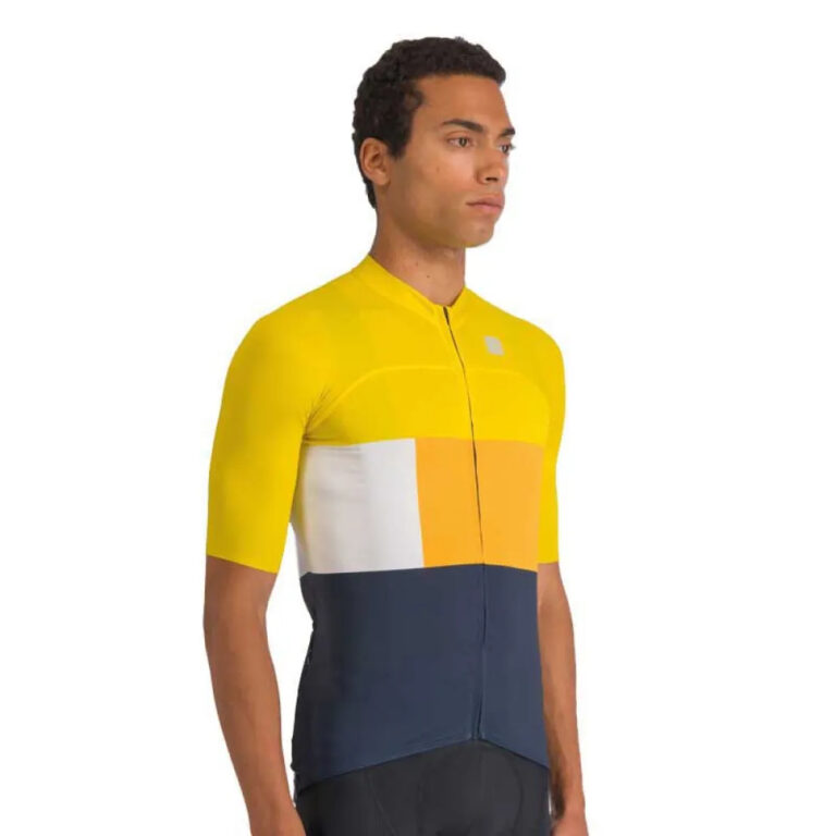 Sportful Snap Short Sleeve Jersey S High Visibility / Blue - XL High Visibility / Blue